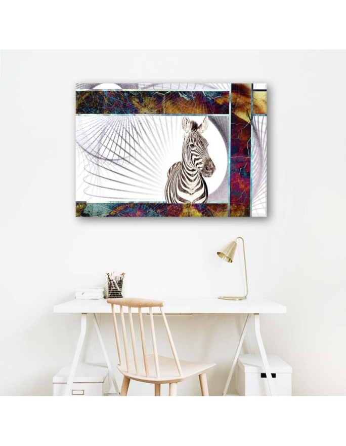 Canvas prints for children's room - Zebra hand-painted abstract | FEEBY