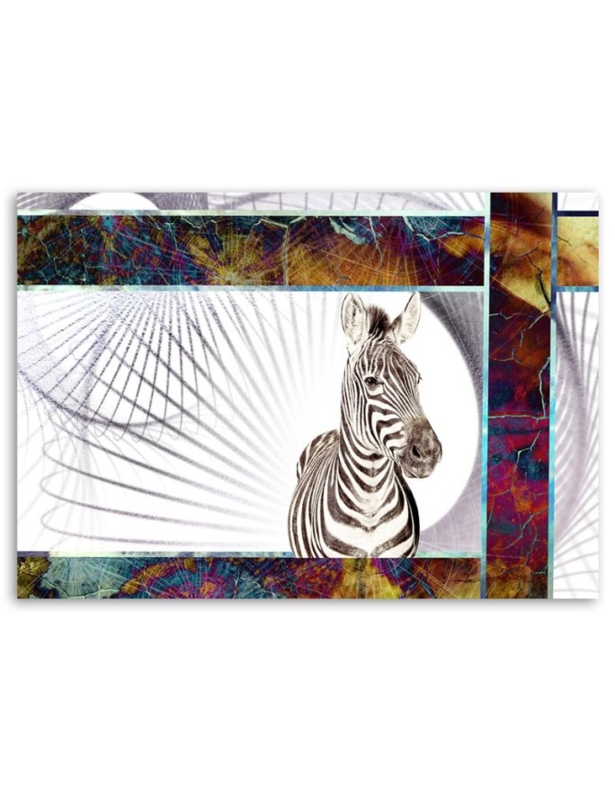 Canvas prints for children's room - Zebra hand-painted abstract | FEEBY