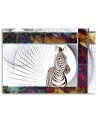 Canvas prints for children's room - Zebra hand-painted abstract | FEEBY