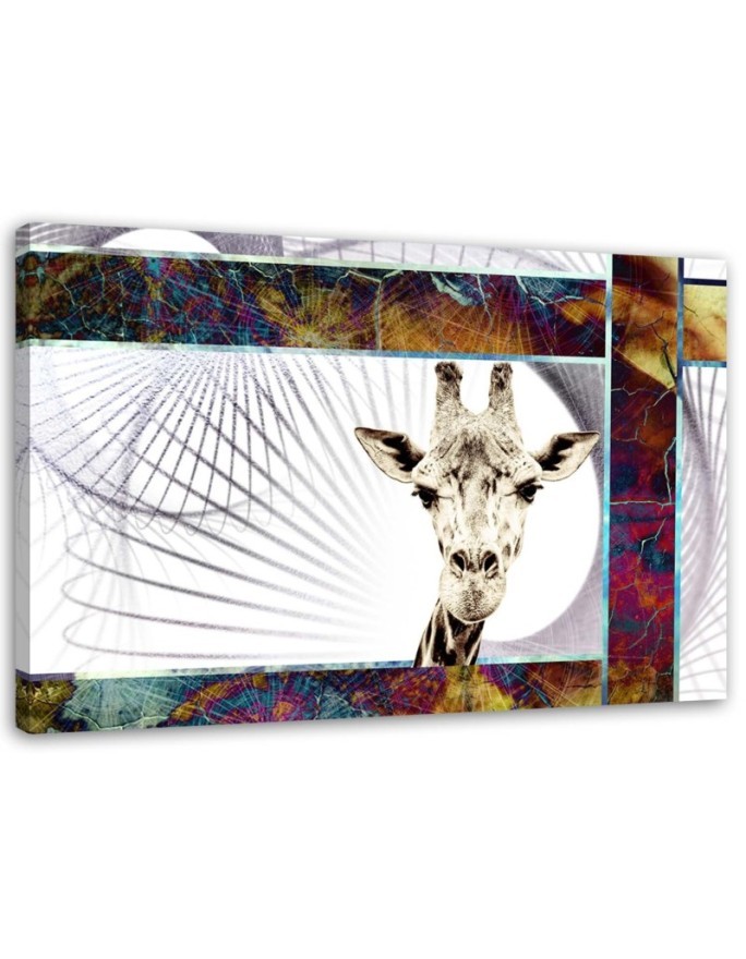 Canvas painting Modern giraffe for children's room | FEEBY