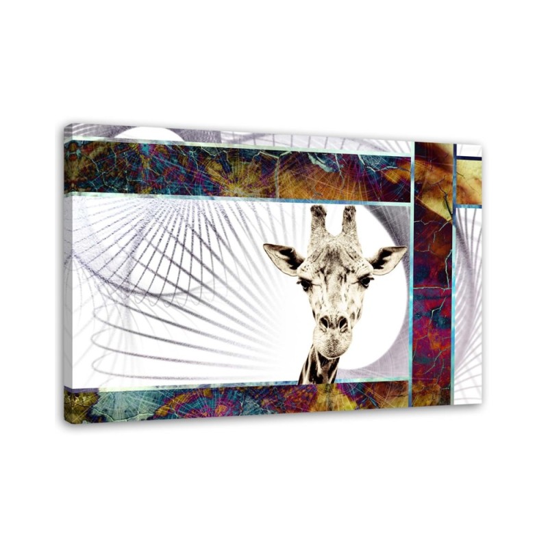 Canvas painting Modern giraffe for children's room | FEEBY