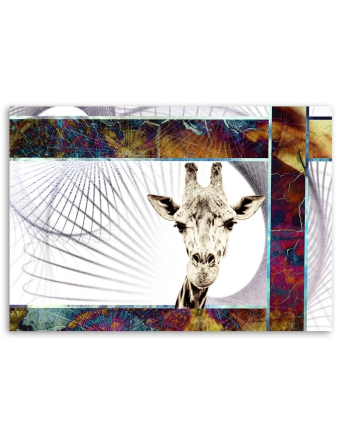 Canvas painting Modern giraffe for children's room | FEEBY