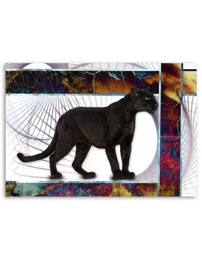 Wall art painting - Black panther abstract | FEEBY