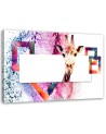 Modern Canvas painting for living room - Colourful giraffe | FEEBY