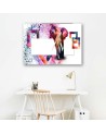Living room decoration - Multicoloured elephant on white background | FEEBY