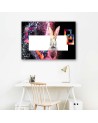 Colourful rabbit abstract - Modern canvas painting | FEEBY