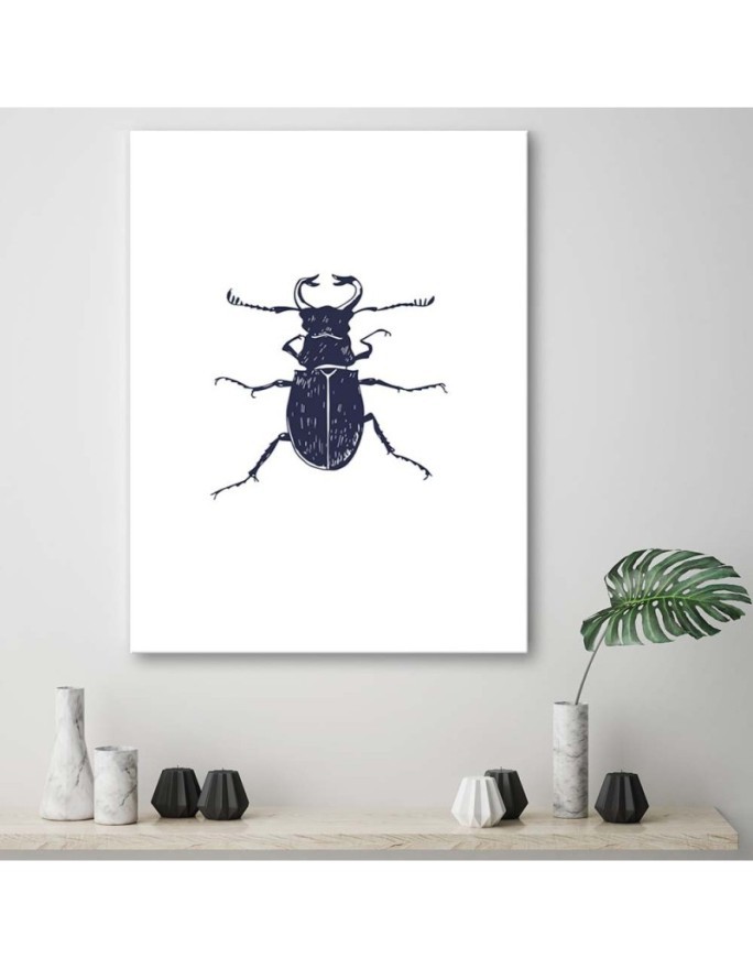 Black beetle- Modern Wall art decoration for living room | FEEBY