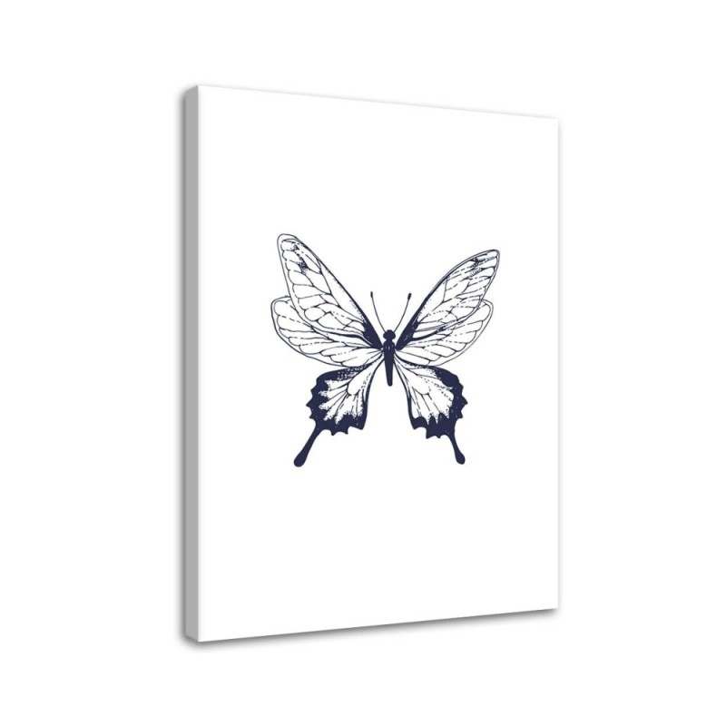 Modern wall art decoration - Drawn butterfly | FEEBY