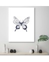 Modern wall art decoration - Drawn butterfly | FEEBY