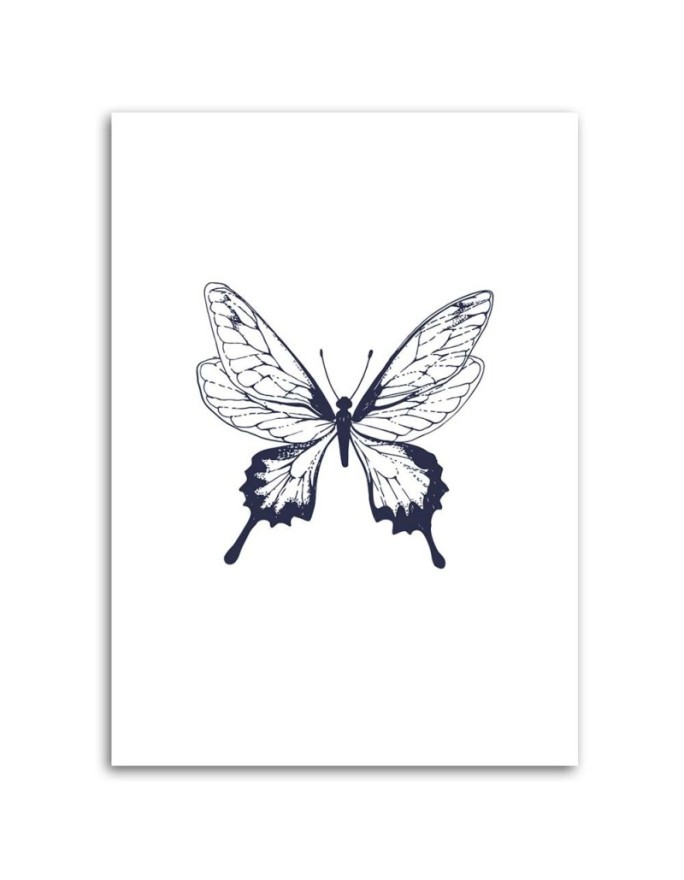 Modern wall art decoration - Drawn butterfly | FEEBY