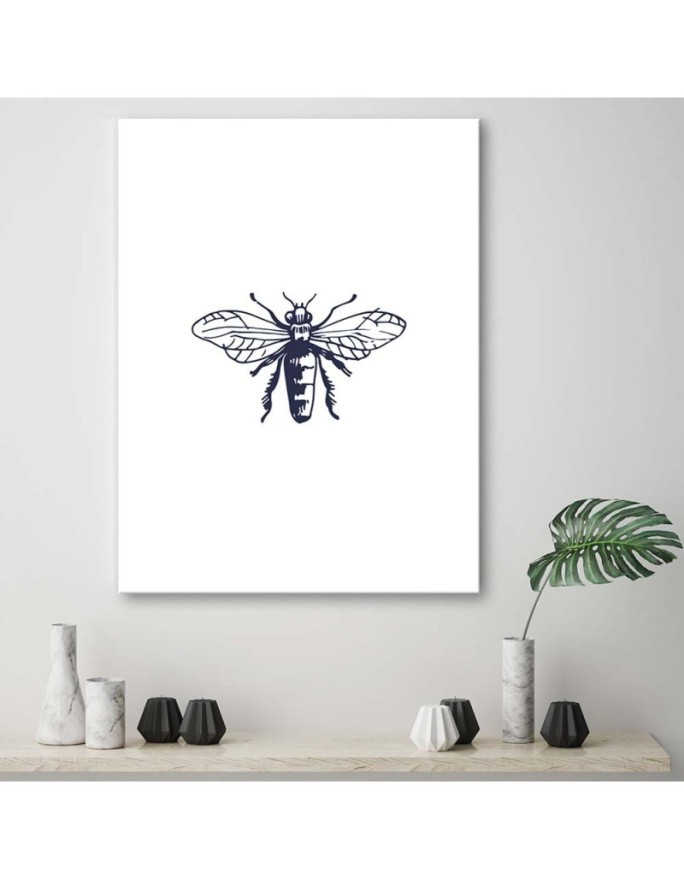 Modern canvas painting - Drawn wasp | FEEBY