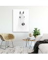 Canvas painting Grey horse - Black and white | FEEBY