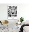 White tiger - Modern wall art decoration for living room | FEEBY
