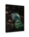 Canvas painting for living room - Peacock tail | FEEBY
