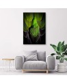Decorative Canvas painting on canvas - Green feathers | FEEBY
