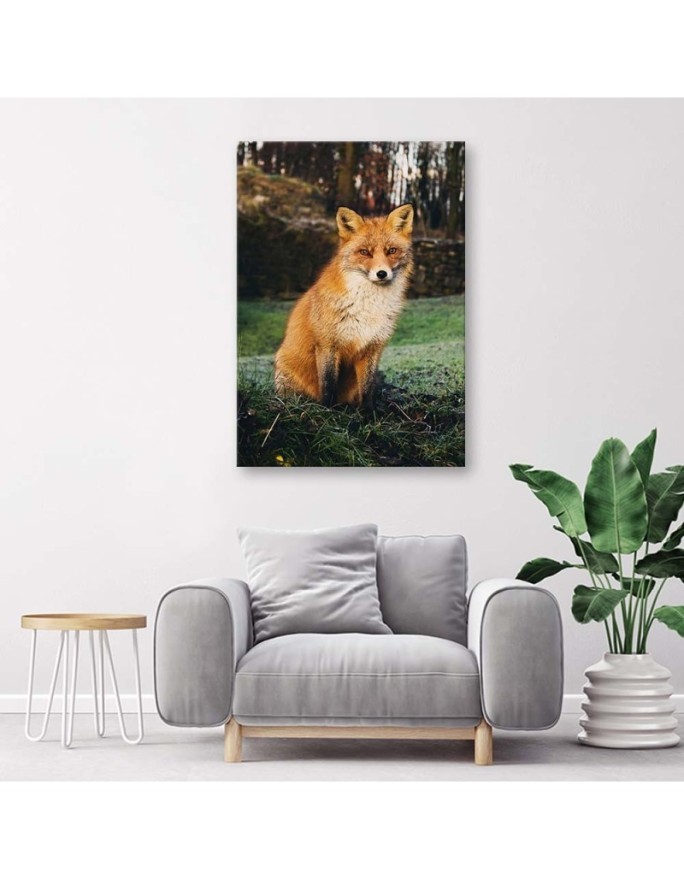 Decorative Canvas painting for living room - Fox in the forest - Canvas painting | FEEBY