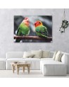Colourful parrots - Canvas painting | FEEBY