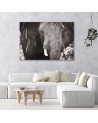 Canvas painting for living room - Black and white elephant | FEEBY