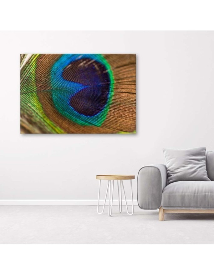 Peacock eye - Canvas painting for bedroom | FEEBY