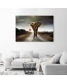 Canvas prints for living room - Elephant on the road - Wall decoration | FEEBY