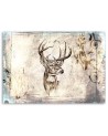 Deer head vintage beige - Wall art decoration | FEEBY