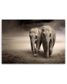 Canvas painting for living room - Elephants in the desert | FEEBY