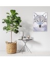White wolf in the snow - Modern canvas painting | FEEBY