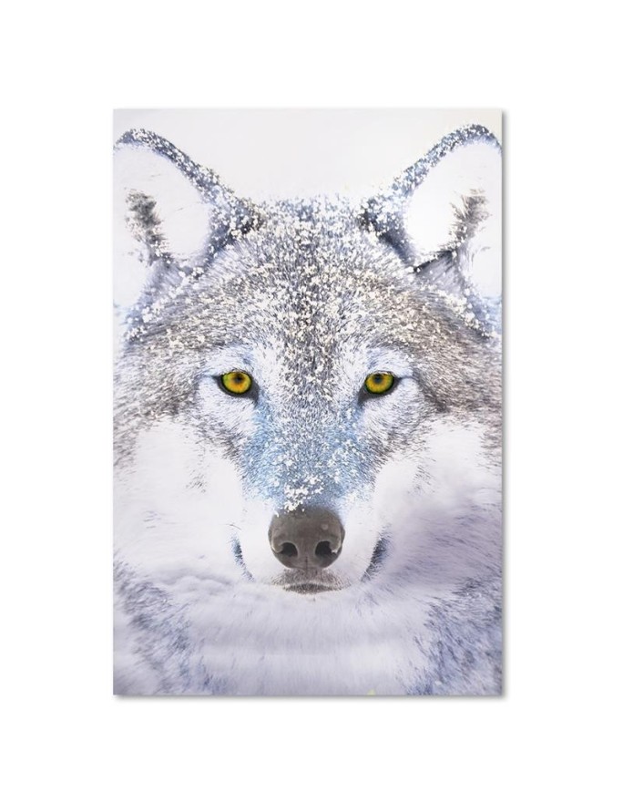 White wolf in the snow - Modern canvas painting | FEEBY