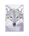 White wolf in the snow - Modern canvas painting | FEEBY