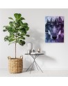 Abstract wolf on the background of a forest and lake - Modern Canvas painting | FEEBY