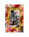 Zebra and colourful roses - Modern canvas painting | FEEBY