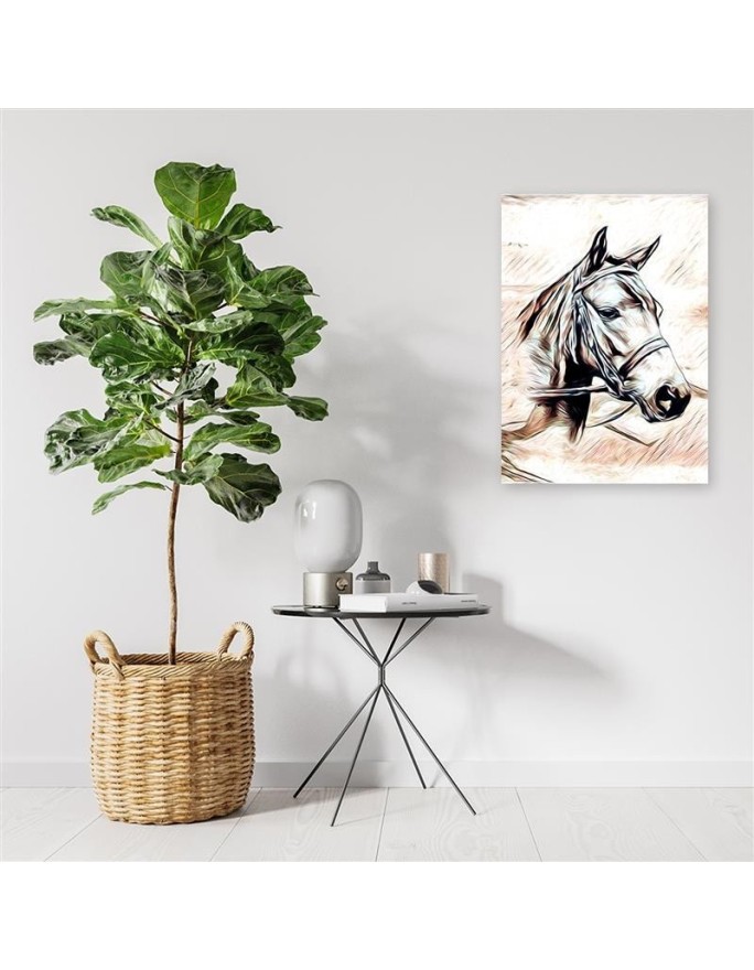 Wall art painting - Painted vintage horse | FEEBY