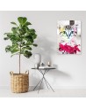 Abstract colourful cat - Wall art decoration for living room | FEEBY