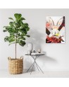 Abstract colourful rabbit - Decorative Canvas  painting for living room | FEEBY