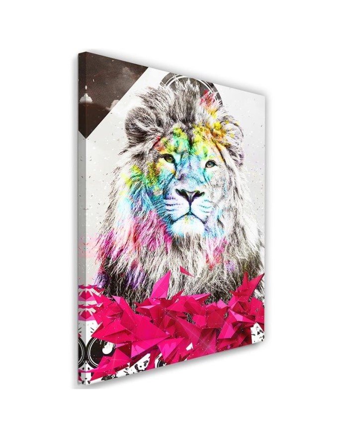 Nursery Art Prints - Abstract lion and shapes| FEEBY
