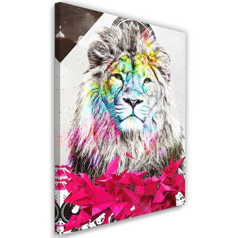 Nursery Art Prints - Abstract lion and shapes| FEEBY
