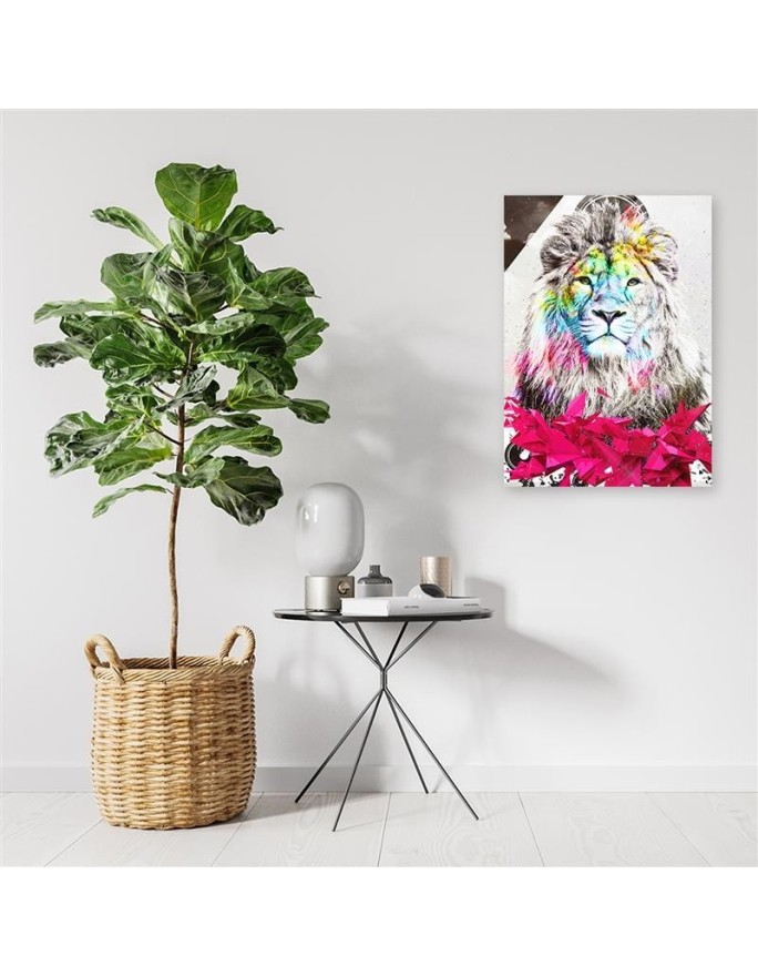 Nursery Art Prints - Abstract lion and shapes| FEEBY