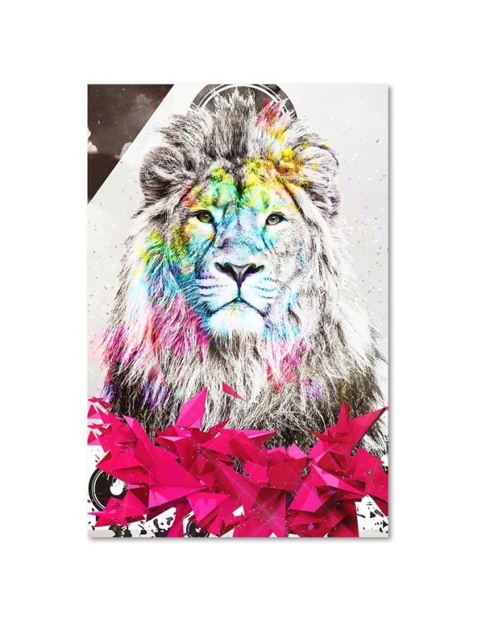 Nursery Art Prints - Abstract lion and shapes| FEEBY