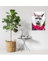 Decorative canvas painting for living room - Abstract colourful fox | FEEBY