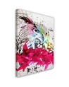 Nursery Art Prints Modern canvas painting - Abstract owl and shapes | FEEBY
