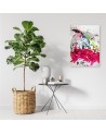 Nursery Art Prints Modern canvas painting - Abstract owl and shapes | FEEBY