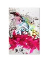 Nursery Art Prints Modern canvas painting - Abstract owl and shapes | FEEBY