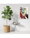 Canvas prints for bedroom - Abstract colourful wolf | FEEBY