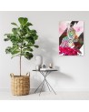 Abstract colourful zebra - Modern canvas painting | FEEBY