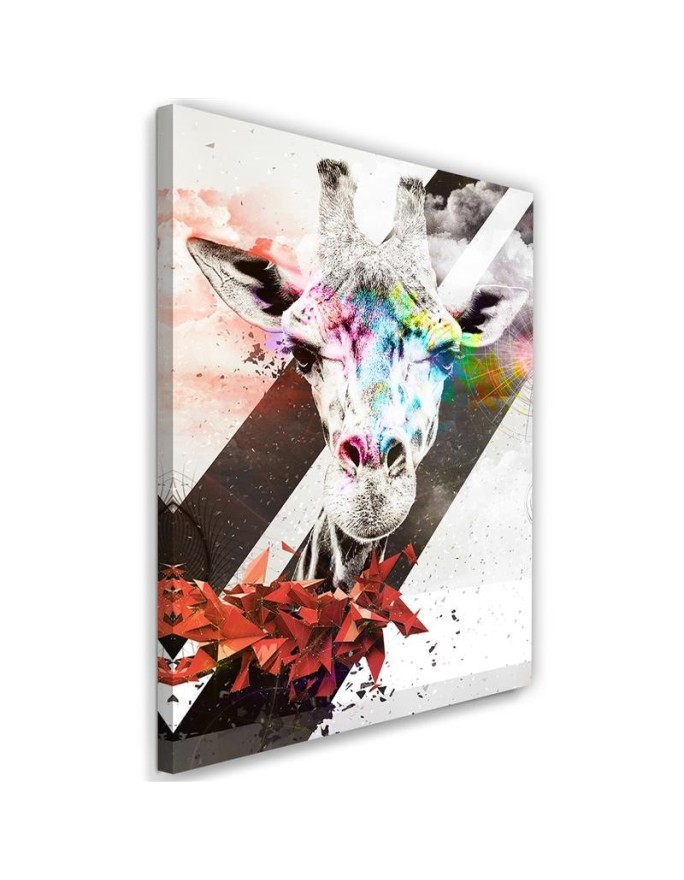 Abstract colourful giraffe - Modern canvas print | FEEBY