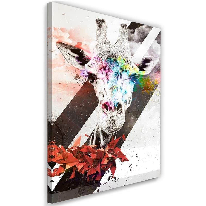 Abstract colourful giraffe - Modern canvas print | FEEBY