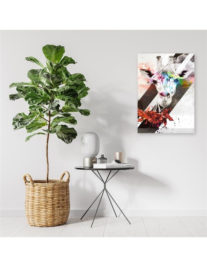 Abstract colourful giraffe - Modern canvas print | FEEBY