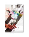 Abstract colourful giraffe - Modern canvas print | FEEBY
