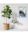 Living room Wall art decoration - Deer and reindeer in winter | FEEBY