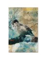 Wall art canvas decoration - Bird on a branch | FEEBY